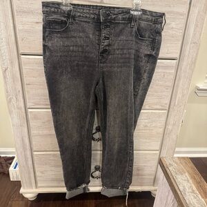 Old Navy Charcoal Ankle Jeans